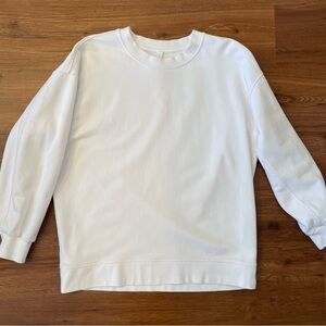 Lululemon Women’s Perfectly Oversized Crew White Sweatshirt Size 8